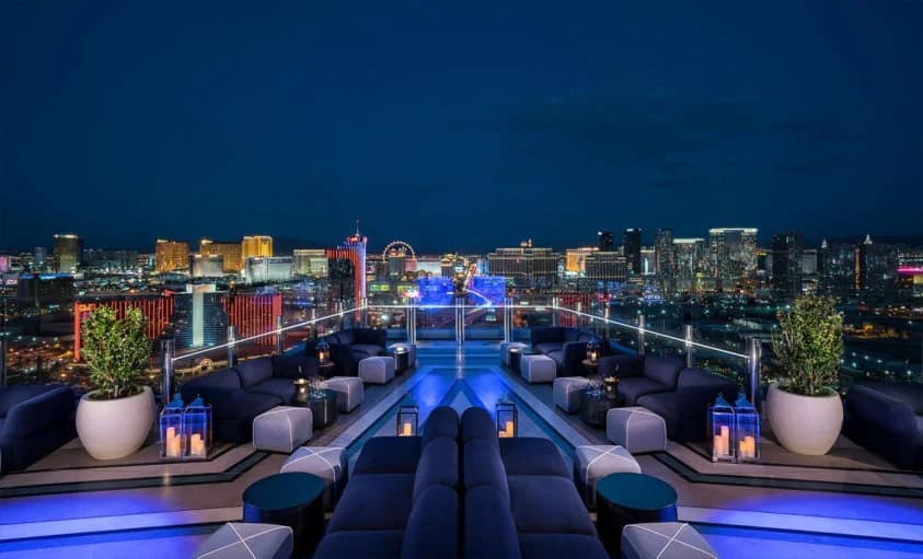 Rooftop lounge in Las Vegas